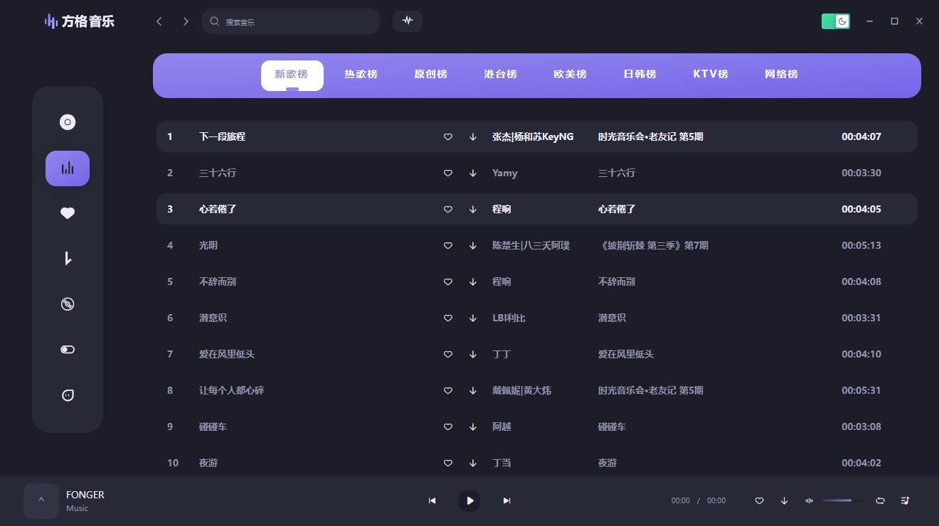 方格音乐 - 原魔音作者支持无损音质,简洁大气的播放器